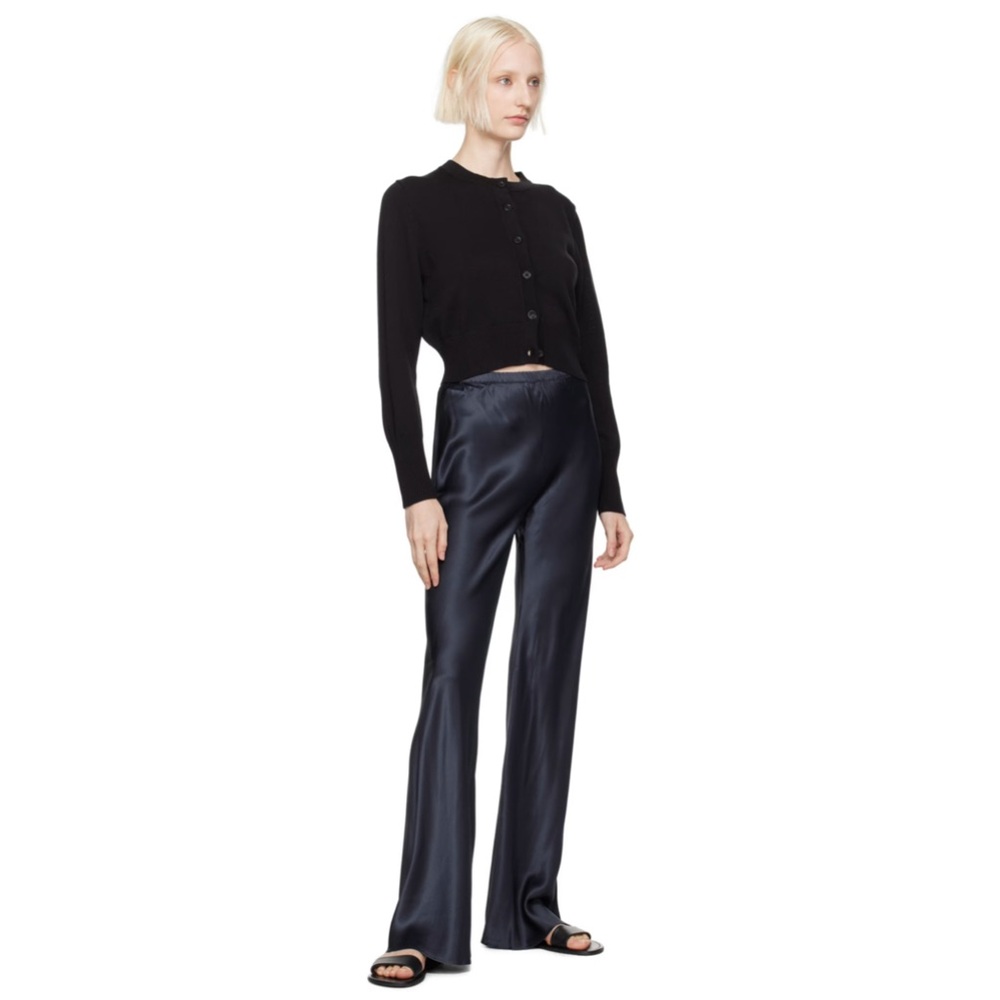 SILK LAUNDRY Navy Bias-Cut Lounge Pants Size XS